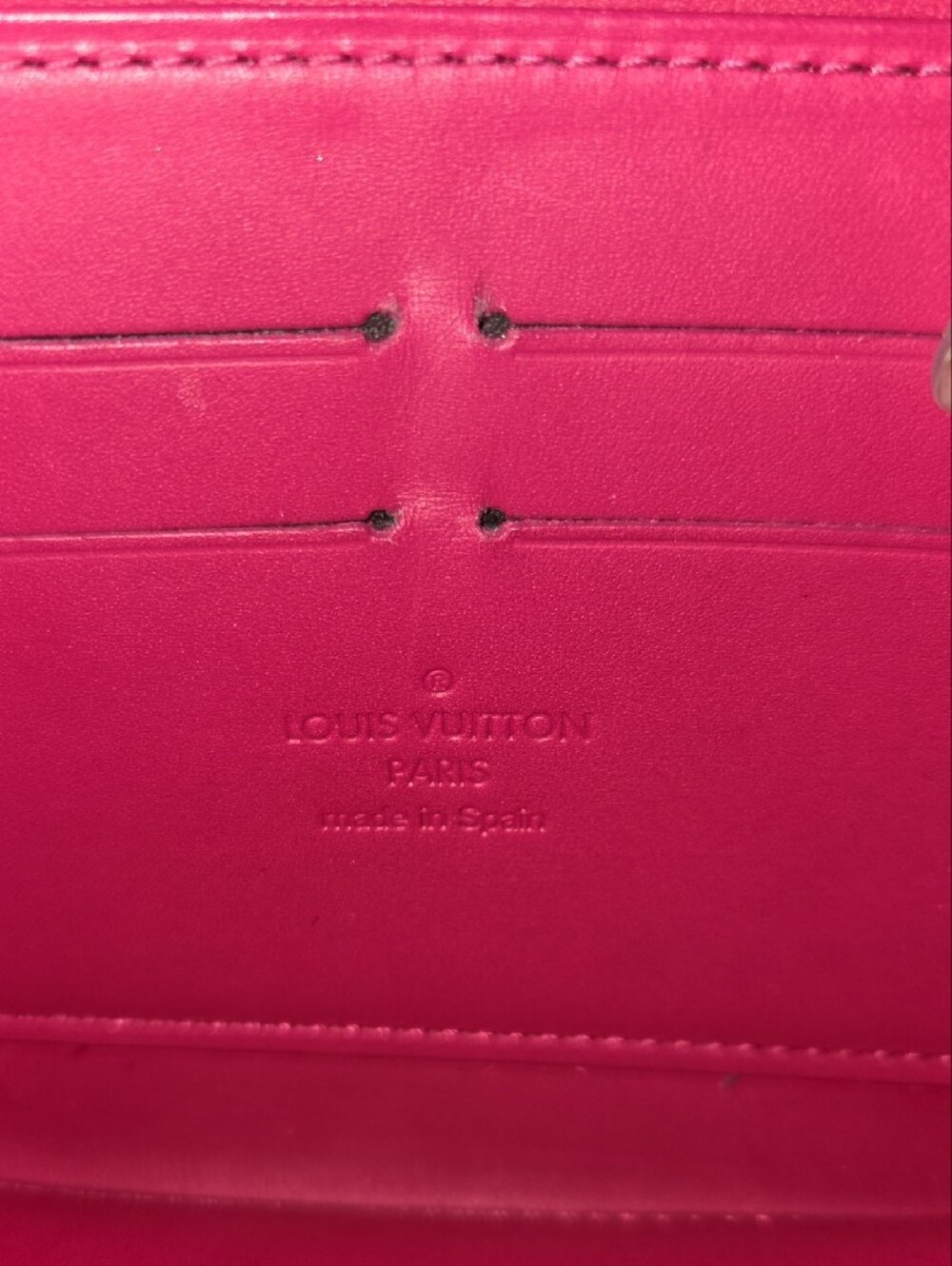 Louis Vuitton Pink Floral Patent Zip Wallet - Picture 6 of 9